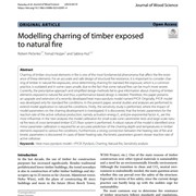 Modelling charring of timber exposed to natural fire