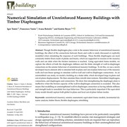 Numerical Simulation of Unreinforced Masonry Buildings with Timber Diaphragms