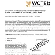 Case-Study on the Creep Behavior of Interconnected Timber Elements using Wood-Wood Connections