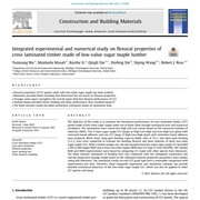 Integrated experimental and numerical study on flexural properties of cross laminated timber made of low-value sugar maple lumber