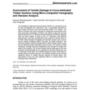Assessment of termite damage in cross-laminated timber sections using micro-computed tomography and vibration analysis