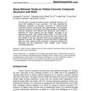 Shear behavior study on timber-concrete composite structures with bolts