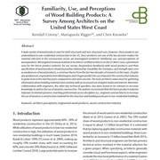 Familiarity, Use, and Perceptions of Wood Building Products: A Survey Among Architects on the United States West Coast
