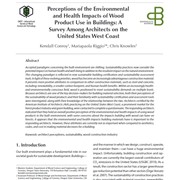 Perceptions of the Environmental and Health Impacts of Wood Product Use in Buildings: A Survey Among Architects on the United States West Coast
