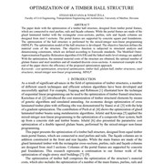 Optimization of A Timber Hall Structure