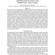 Optimization of Steel and Timber Hall Structures