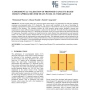 Experimental Validation of Proposed Capacity-Based Design Approaches for Multi-Panel CLT Shearwalls