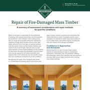 Repair of Fire-Damaged Mass Timber