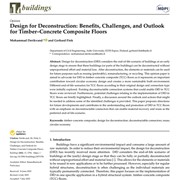 Design for Deconstruction: Benefits, Challenges, and Outlook for Timber–Concrete Composite Floors