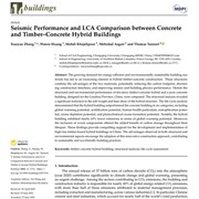 Seismic Performance and LCA Comparison between Concrete and Timber–Concrete Hybrid Buildings