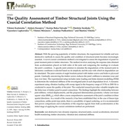 The Quality Assessment of Timber Structural Joints Using the Coaxial Correlation Method