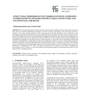 Structural Performance Of Timber-Concrete Composite Floor Elements With Deconstructable Connectors And Its Potential For Reuse