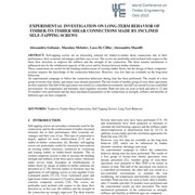Experimental Investigation on Long-term Behavior of Timber-to-Timber Shear Connections Made by Inclined Self-Tapping Screws