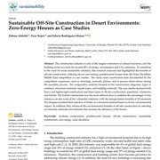 Sustainable Off-Site Construction in Desert Environments: Zero-Energy Houses as Case Studies