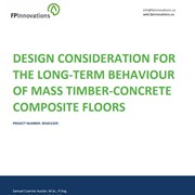 Design Consideration for the Long-term Behaviour of Mass Timber-Concrete Composite Floors
