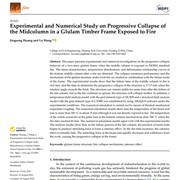 Experimental and Numerical Study on Progressive Collapse of the Midcolumn in a Glulam Timber Frame Exposed to Fire