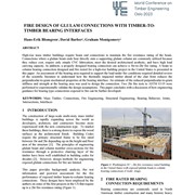 Fire Design of Glulam Connections with Timber-to-Timber Bearing Interfaces