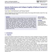 Seismic Performance and Collapse Fragility of Balloon-Framed CLT School Building