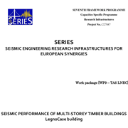 Seismic Performance of Multi-Storey Timber Buildings Legnocase Building