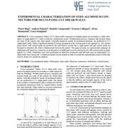 Experimental Characterization of Stiff Aluminium Connectors for Multi-Panel CLT Shear-Walls