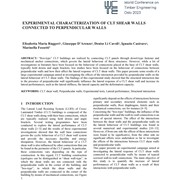 Experimental Characterization of CLT Shear Walls Connected to Perpendicular Walls
