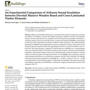 An Experimental Comparison of Airborne Sound Insulation between Dovetail Massive Wooden Board and Cross-Laminated Timber Elements