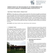 Improvement of the Durability of Timber Bridges by Intelligent Design and Responsible Maintenance