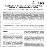 Wood Diaphragm Deflections. II: Implementing a Unified Approach for Current CLT and WSP Practice