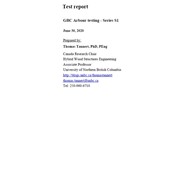 Test Report - GBC Arbour Testing