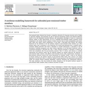 A nonlinear modelling framework for unbonded post-tensioned timber members