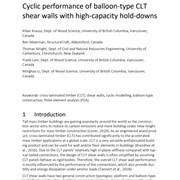 Cyclic Performance of Ballon-type CLT Shear Walls with High-Capacity Hold-Downs