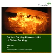Surface Burning Characteristics of Glulam Decking
