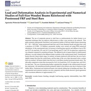 Load and Deformation Analysis in Experimental and Numerical Studies of Full-Size Wooden Beams Reinforced with Prestressed FRP and Steel Bars