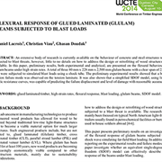 Flexural Response of Glued Laminated (Glulam) Beams Subjected to Blast Loads