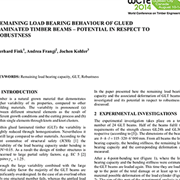 Remaining Load-Bearing Behaviour of Glued Laminated Timber Beams - Potential in Respect to Structural Robustness