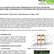 Evaluation of Dynamic Performance of Glulam Frame Structure Composed of Slotted Bolted Connection System