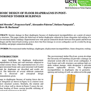 Seismic Design of Floor Diaphragms in Post-Tensioned Timber Buildings