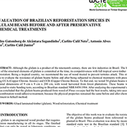 Evaluation of Brazilian Reforestation Species in Glulam Beams Before and After Preservative Chemical Treatments