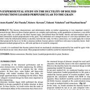 An Experimental Study on the Ductility of Bolted Connections Loaded Perpendicular to the Grain