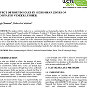Cover image of Effect of Round Holes in High Shear Zones of Laminated Veneer Lumber