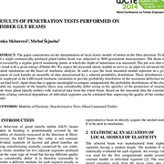 Results of Penetration Tests Performed on Timber GLT Beams