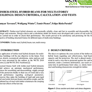 Timber-Steel Hybrid Beams for Multi-Storey Buildings: Design Criteria, Calculation and Tests