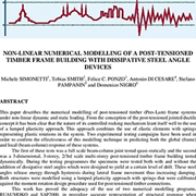 Non-Linear Numerical Modelling of a Post-Tensioned Timber Frame Building with Dissipative Steel Angle Devices