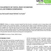 Cover image of Development of Novel Post-Tensioned Glulam Timber Composites