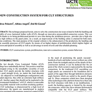 A New Construction System for CLT Structures