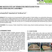 Cover image of Fire Resistance of Timber Framed Floor with Isolated Ceiling Assembly