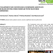 Development of Continuous Composite Joints on the Basis of Polymer Mortar with Matched Properties