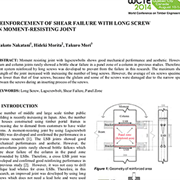 Reinforcement of Shear Failure with Long Screw in Moment-Resisting Joint