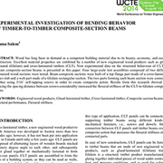 Experimental Investigation of Bending Behavior of Timber-To-Timber Composite-Section Beams