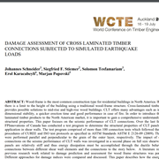 Damage Assessment of Cross Laminated Timber Connections Subjected to Simulated Earthquake Loads